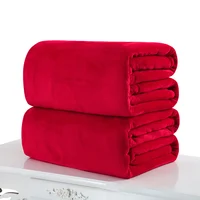 Fleece Flannel Blanket Plush Solid Color Bed Covers for sofa Soft Adult Plaid Throw Blankets Bedspread for the Couch 4
