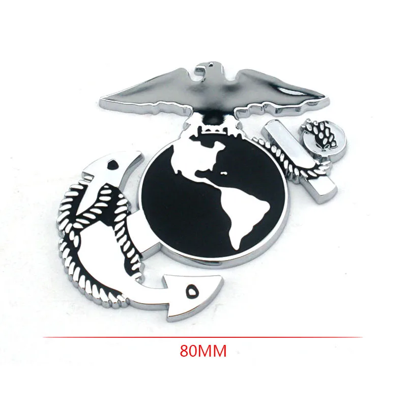 USMC SEMPER FI eagle globe and anchor car logo 3D US Marines corps chrome emblem badge sticker decal | Автомобили и мотоциклы
