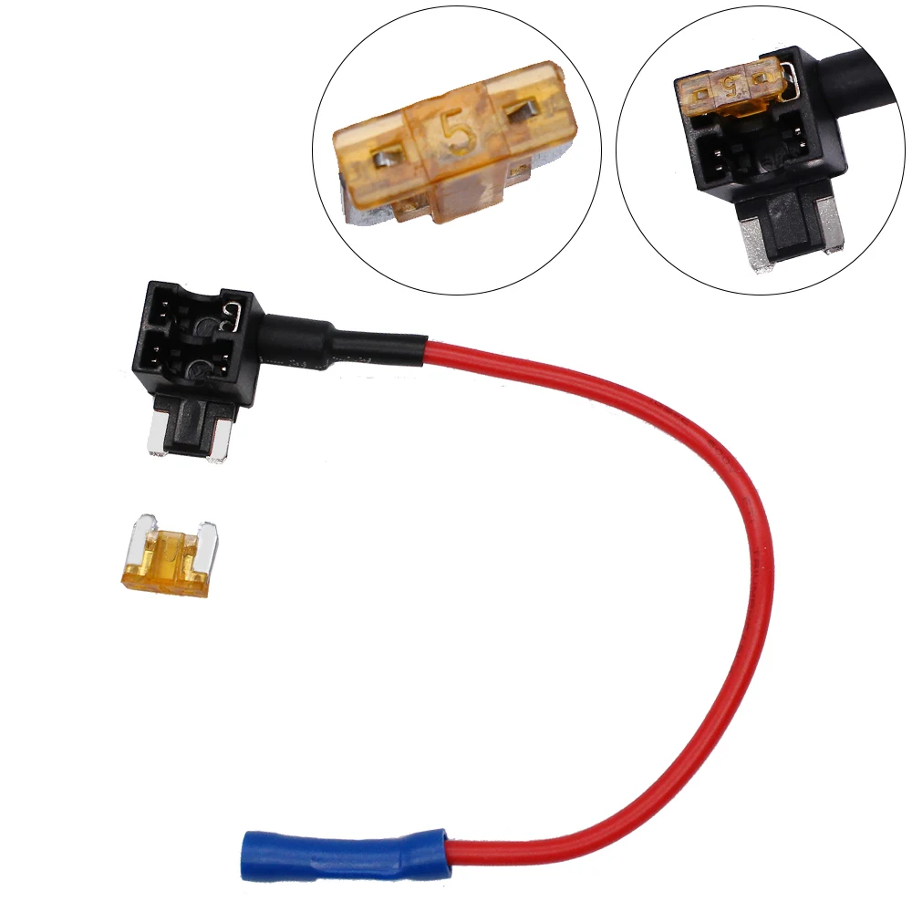 YUNPICAR 12 В 5A Стандартный автомобиль добавить цепь плавкий предохранитель Адаптер Мини ATM, APM лезвие держатель предохранителя упаковка из 5