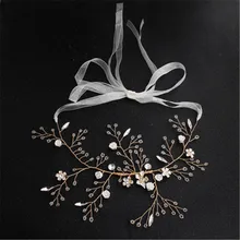 Золотой цветок, украшение для головы невесты, женские свадебные аксессуары, ювелирные изделия, гребни невесты, талисманы ручной работы, кристальная повязка на голову, гребень для волос, подарки