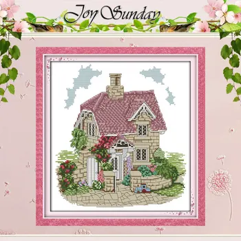 

Exquisite villa Counted Cross Stitch 11CT 14CT Cross Stitch Set Wholesale Scenery Cross-stitch Kit Embroidery Needlework