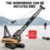 HUINA 1:14 RC Truck Crawler Alloy Tractor Engineering Car 2.4GHz Remote Controlled Car 15 Channel RC Crane Toys for Boys Kids 3