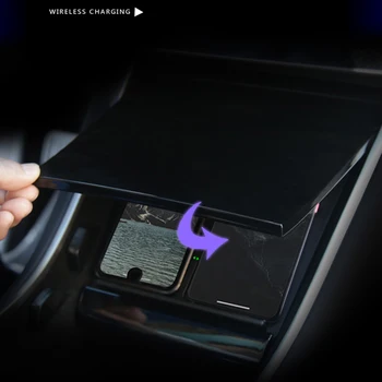 

Phone Charger High Compatibility Efficiency Wireless Car Mounted Dual Link USB Easy Operation More Stable Fast For Tesla Model 3