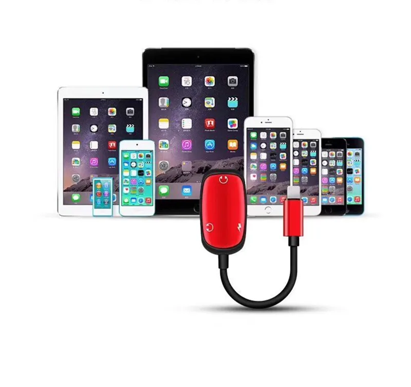 3 in 1 iphone Adapter For Lightning Charger Headphone iphone Adapter Splitter Converter Adaptador for iphone 11 pro max XR XS