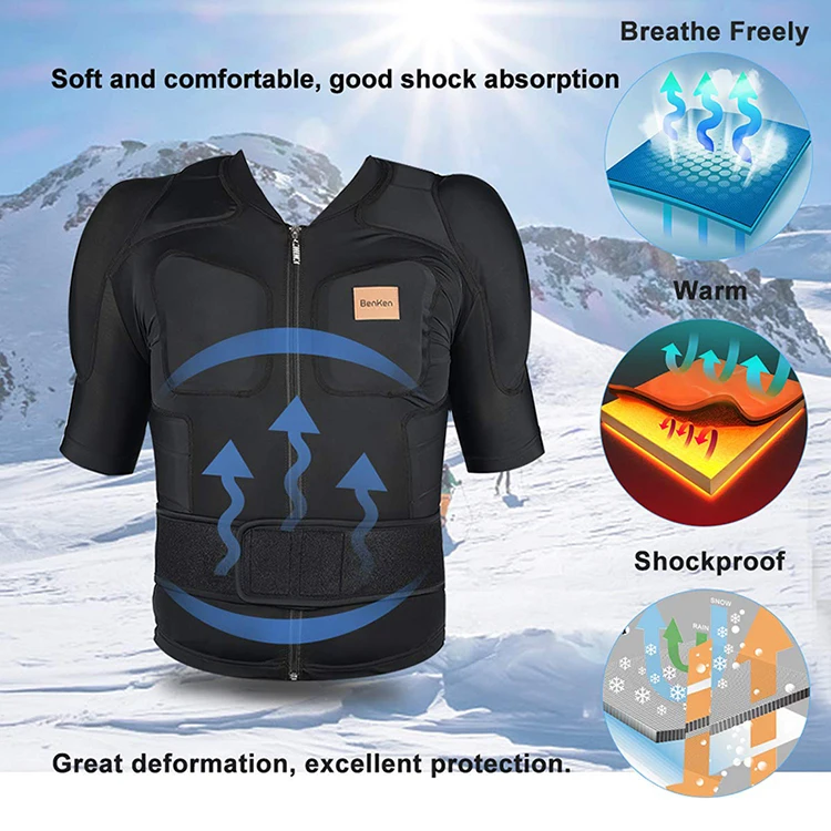 Benken ultra leve equipamento de proteção esqui