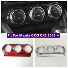 

Accessories AC Air Conditioning Knob Control Switch Panel Cover Trim For Mazda CX-3 2016 - 2021 Matte / Red / Carbon Fiber Look