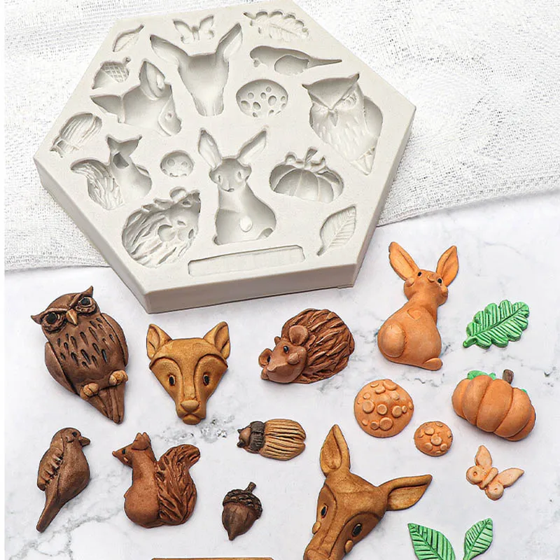 cake decorating tools Jungle Safari Animal Silicone Cake Mould 3D Safari Animal Shape Fondant Cake Mousse Baking Mold for Birhtday Party Baby Shower baking tools shop near me