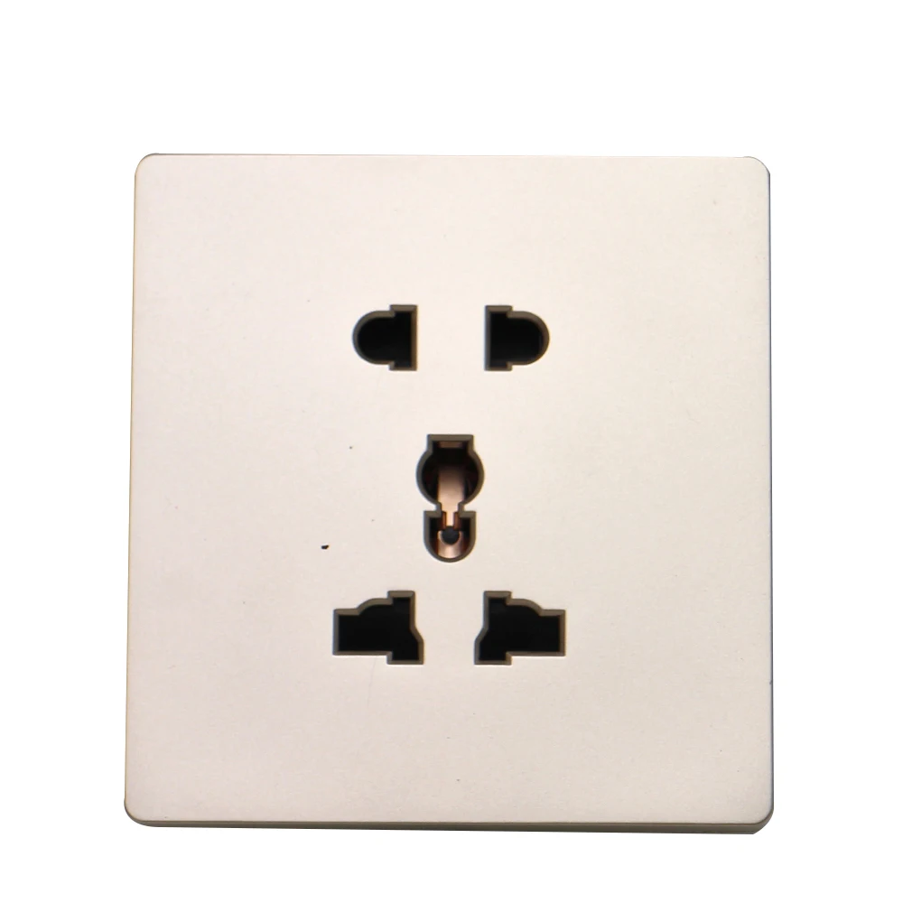 10A 5 Hole Universal Socket Electric AC Power Outlet Panel Plate Wall Charger Dock Socket Electrical Sockets