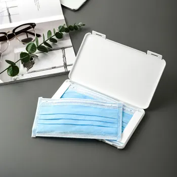 

Flip-Top Mask Case Household Moisture-Proof Mask Box Go Out Portable Storage Mask Container Organizer Holds 3-5 Masks