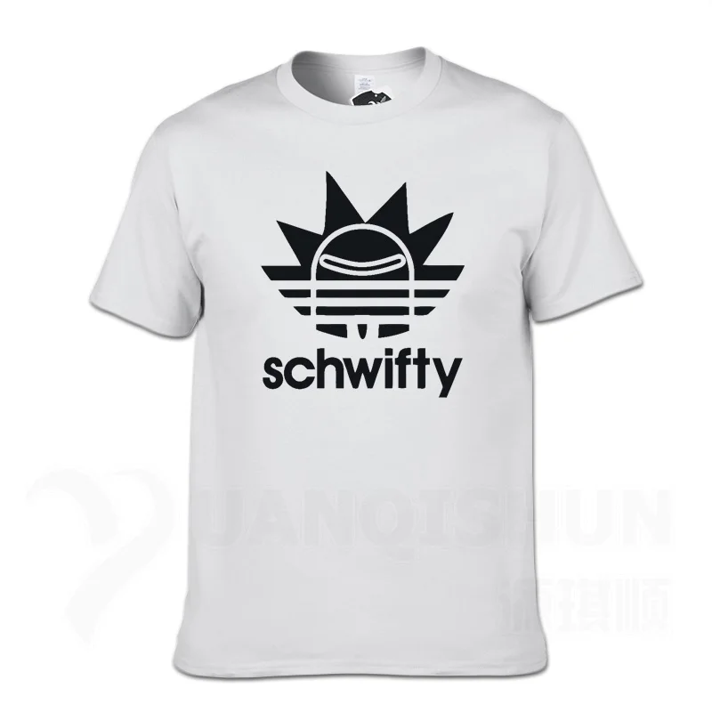 Брендовая футболка Рик и Морти, футболка с принтом аниме schwifty, 31 цвет, высокое качество, мужские хлопковые футболки с круглым вырезом и коротким рукавом - Color: White 1