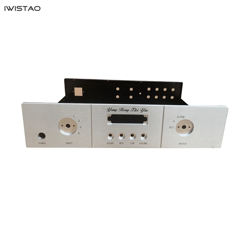 

Power Amplifier Chassis Whole Metal Black Silver Front Panel 430*100*310mm with Bluetooth Module Board