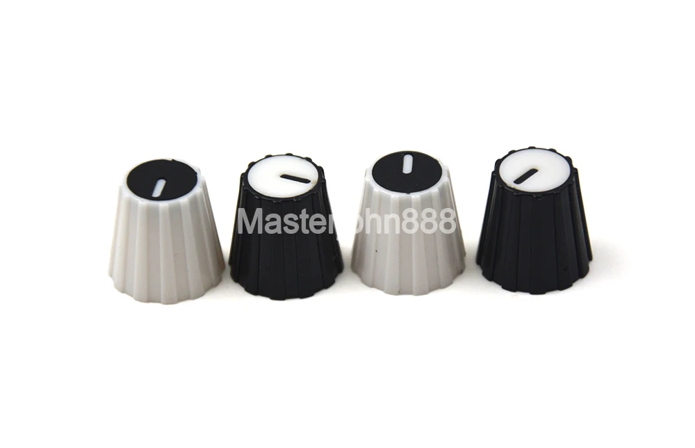 

30pcs Black/White Point Sign Electric Guitar Effect Pedal Knobs Guitar Amplfier Control Knobs