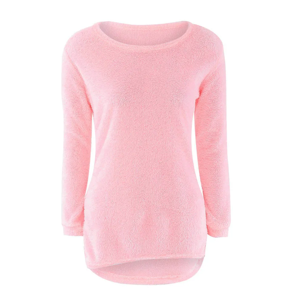 Зимний женский свитер, пуловер размера плюс, длинный рукав, свободный женский однотонный, круглый вырез, Теплые Топы, женская одежда, Pull Femme 3XL OY40 - Цвет: e