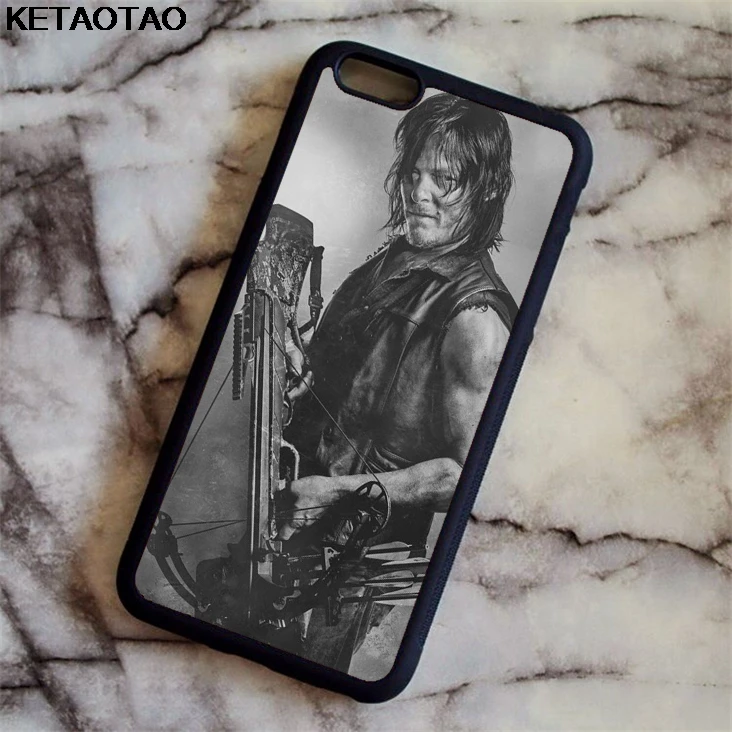 Чехол KETAOTAO The Walking Dead Zombie Rick Daryl для samsung galaxy S4 S5 S6 S7 S8 S9 S10 edge Note из мягкого ТПУ резины и силикона - Цвет: Серый