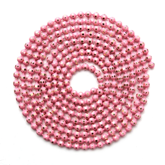 10meter/lot Width 1.5mm Colorful Copper Ball Bead Chain Bulk Necklace Bracelet Women Link & Key Chain For Diy Jewelry Making pink
