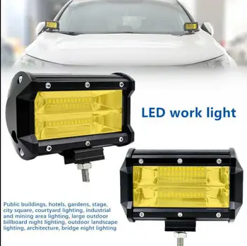 

72W 6500K 24 LED Work Light Bar 6000LM 12V 5in Super Bright Spotlight Lamp for Offroad Truck Car Boat LED Work Bulb