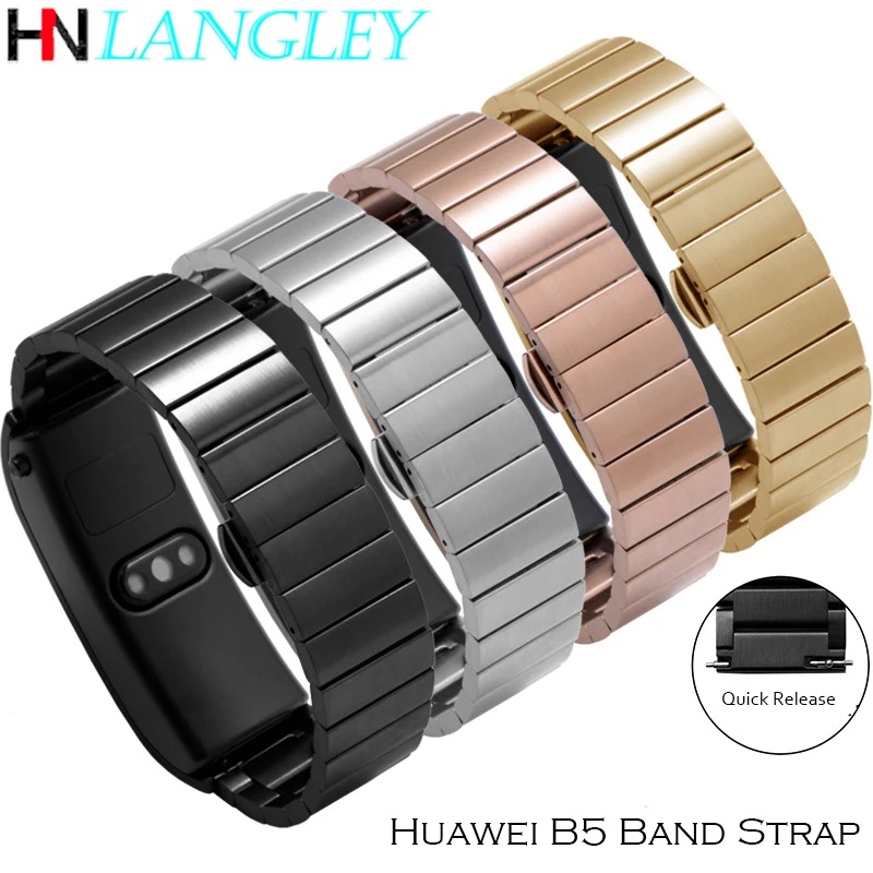 Ремешок из нержавеющей стали для Huawei B5 B3 сменный браслет мужчин и женщин