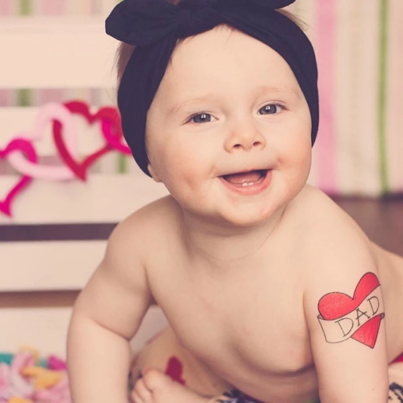 Baby Prop Child Removable Waterproof Temporary Tattoo Sticker Love Red Heart Father Mother Children Boys Girls Fake Tattoos Temporary Tattoos Aliexpress