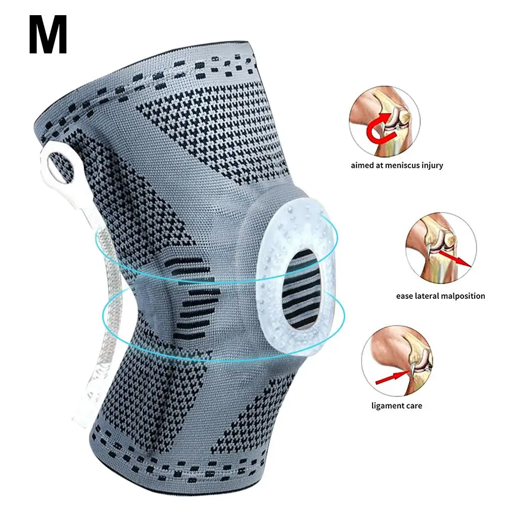 Наколенник силиконовый пружинный наколенник Meniscus чехол для ног лучшие скобы боковые стабилизаторы гелевые наколенники Поддержка колена артрит Meniscus
