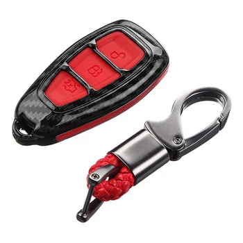

Red Carbon Fiber Key Remote Case Protection For Ford Focus Fiesta Kuga C-Max Galaxy Shell Cover