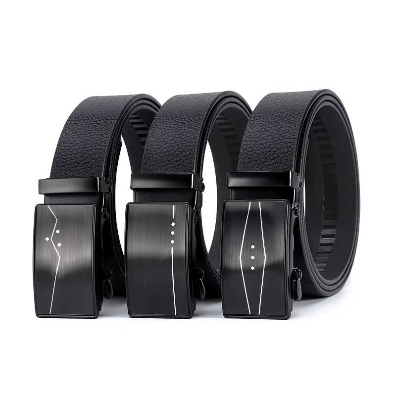 mens red belt Mix Styles Cheap Belt Men Cheap Price  pu Leather Belts for Men Strap Male Metal Automatic Buckle snap belt