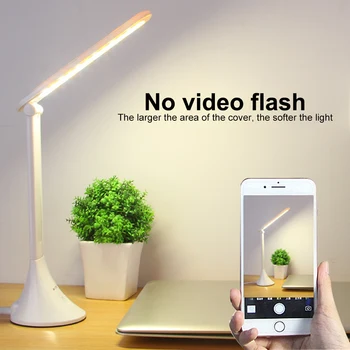 

Junejour LED Table Desk Light Touching 3 Level Dimmable USB Folding Lamp Eye Protection