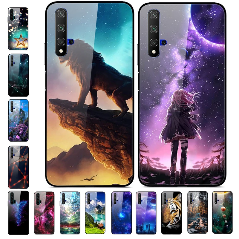 Для Huawei Honor 20 чехол стекло задняя крышка Жесткий для телефона Pro Чехол Honor20 20Pro