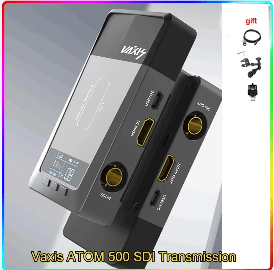 

Беспроводная система передачи видео Vaxis ATOM 500 SDI 1080 футов, P HD, два интерфейса, приемник-передатчик видеосигнала
