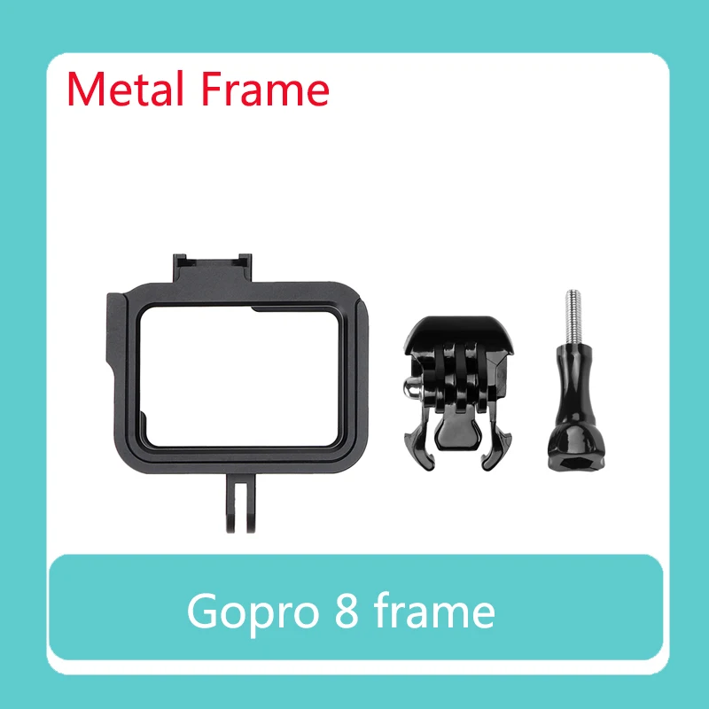 option 1 Для Gopro Hero 8 Металлическая Рамка металлический чехол из алюминиевого сплава с защитной рамкой Набор для экшн-камеры чехол Аксессуары - Цвет: option 1