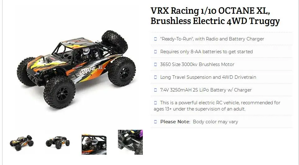 VRX 1/10 масштаб октановая пустыня Truggy RC 4WD Дюна Багги RH1045 бесщеточный VS автомобильные шины HSP Redcat HOBAO LOSI TAMIYA