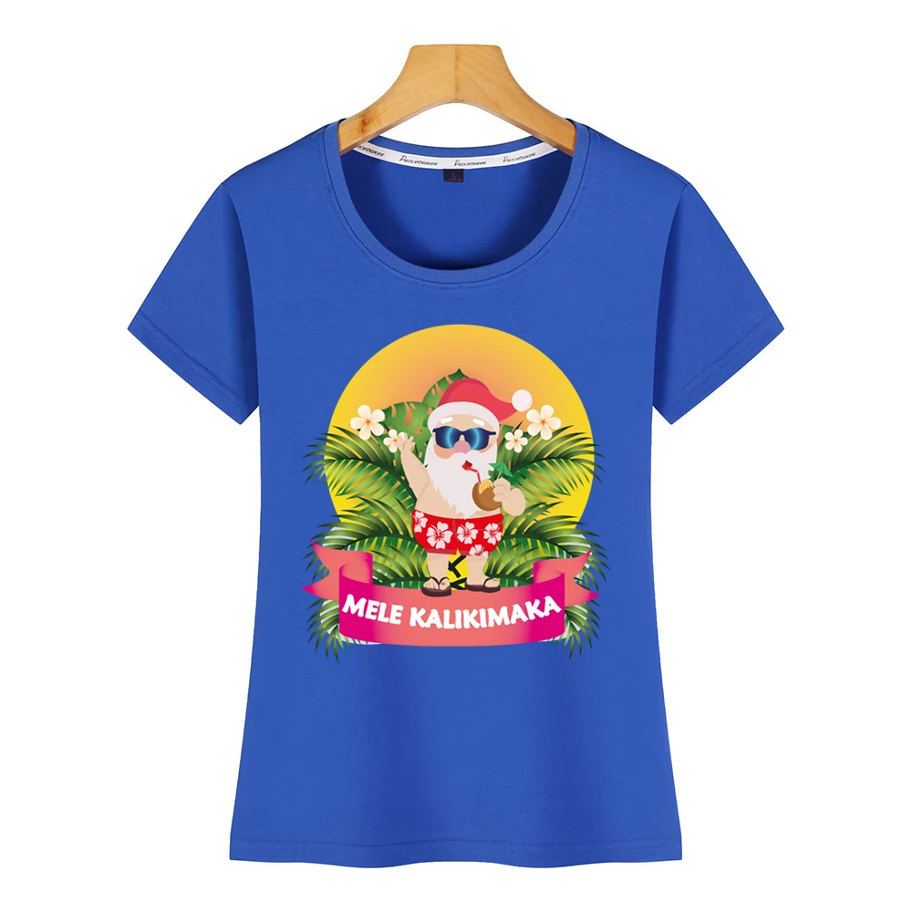 Tops T Shirt Women mele kalikimaka 