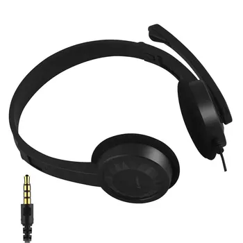 

Adjustable Band Computer Headset PVC Over Ear Universal With Mic Wired 3.5mm Jack Portable Plug And Play Omnidirectional Gaming