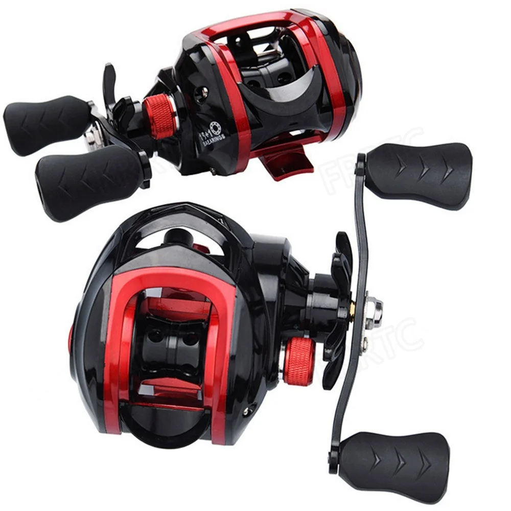 Carrete de baitcasting 7.2/1 Relación de engranaje Arrastre máximo 10 kg Rueda de metal 18 + 1BB