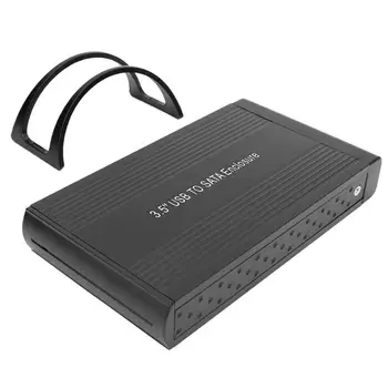 

VKTECH 3.5 inch Hard Disk case USB2.0 to SATA Aluminum Alloy External Hard Drive Cover 480Mbps for Windows 98/ME/2000/XP/7