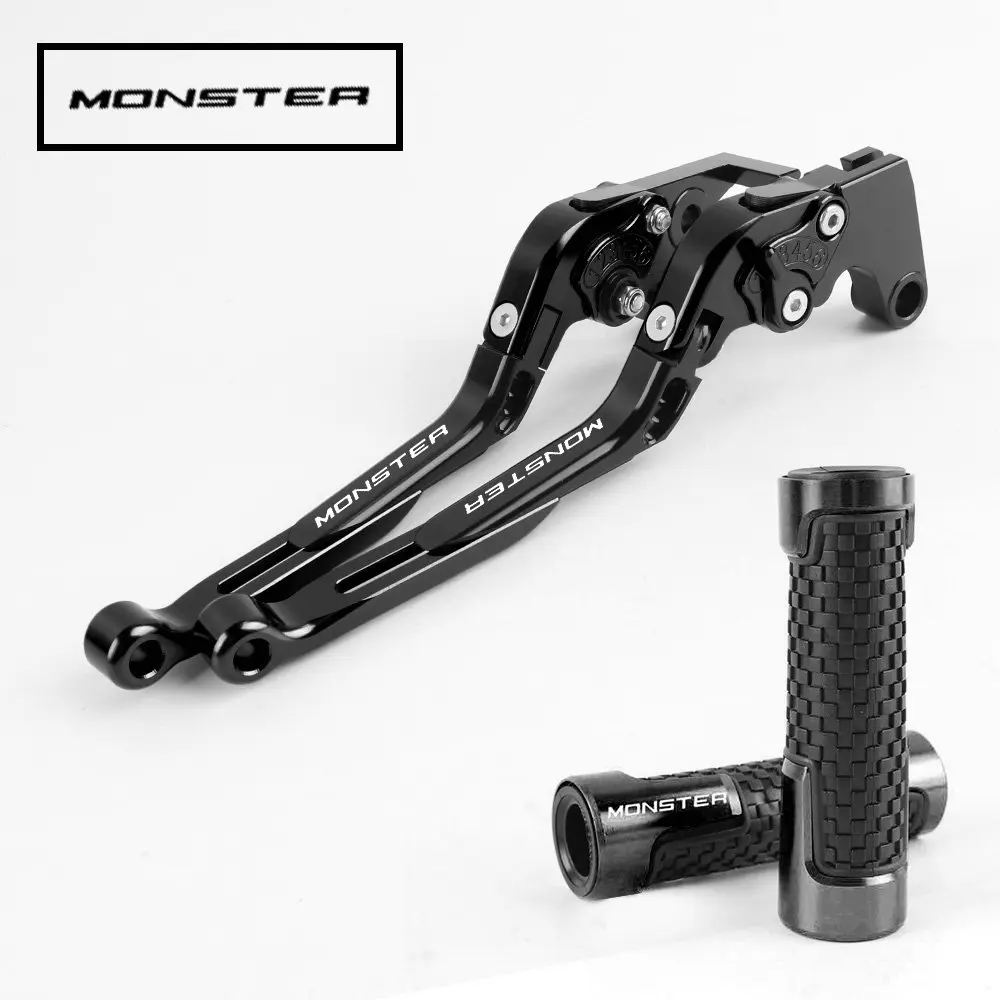 Мотоцикл с ЧПУ регулируемые складные сцепные рычаги ручка для DUCATI Monster 400 620 695 696 796 S2R 800 - Цвет: Black
