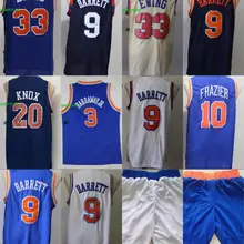 Мужской бейсбольный мяч Нью-Йорк R.J. Барретт Кевин Нокс Патрик Ewing Тим хардауэй шорты трикотажные