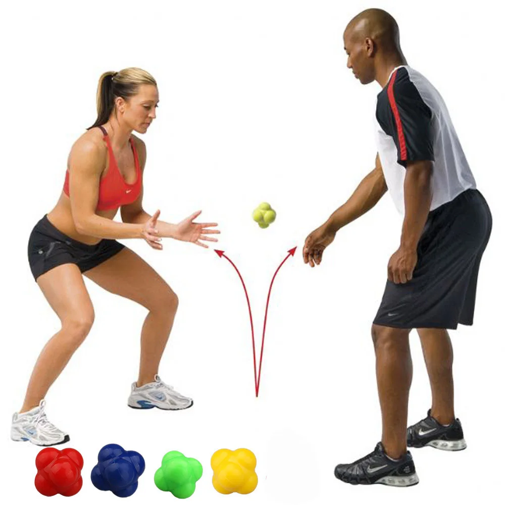 Silicone Hexagonal Hex Ball Solid Fitness Training Exercise Reaction Sport Balls
