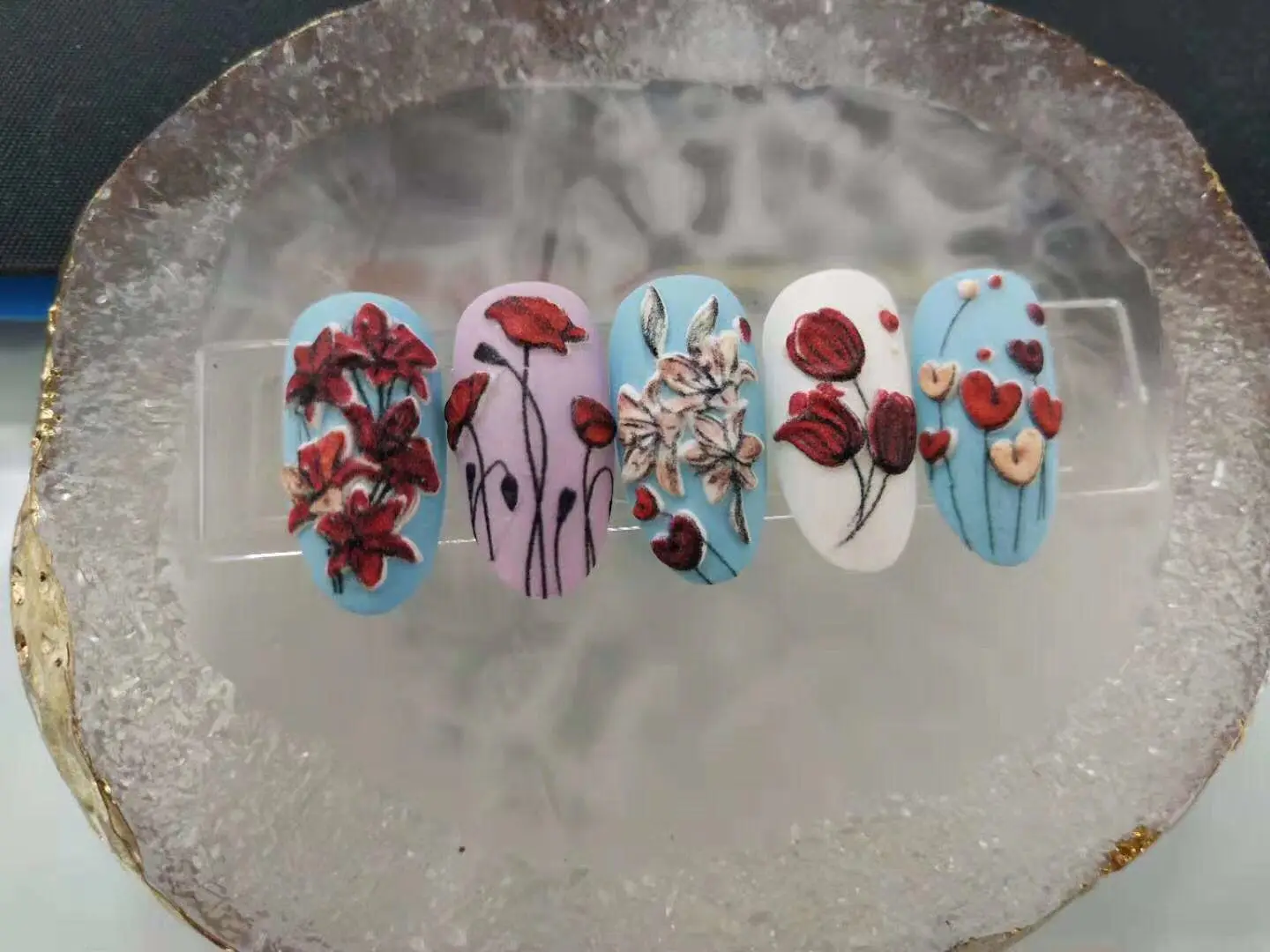 1 лист 3D DIY переводные наклейки для нейл-арта наклейки s Цветок красота маникюрный дизайн инструмент акриловая гравировка Цветочные наклейки для ногтей