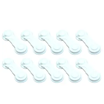 

10Pcs Baby Drawer Lock Todder Child Kids Door Drawers Wardrobe Cabinet Safety Care Protection Plastic Lock 3m Adhesive