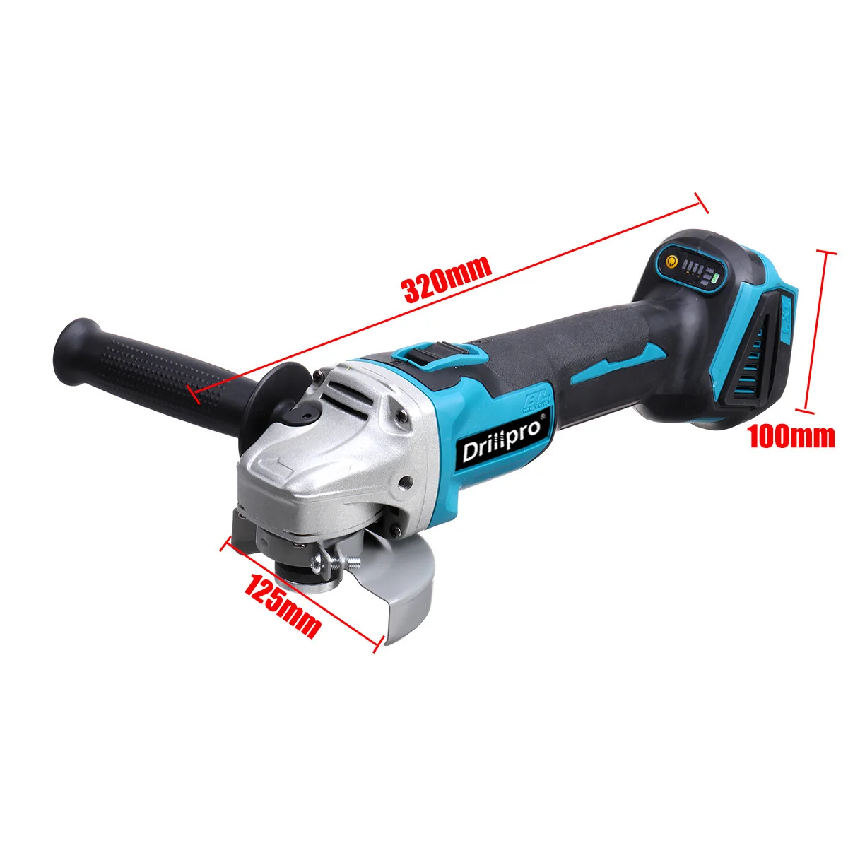 125/100mm 4 Speed Brushless Cordless Electric Angle Grinder Machine DIY Woodworking Power Tool For 18V Makita Battery