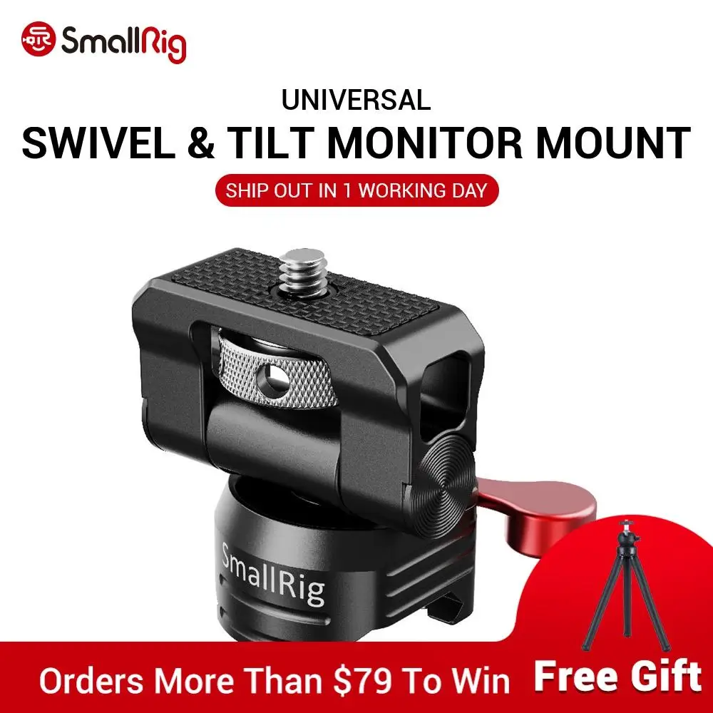

SmallRig Quick Release Camera EVF Monitor Holder Swivel 360 degree & Tilt 150 degree Swiveling Monitor Mount w/ Nato Clamp 2347