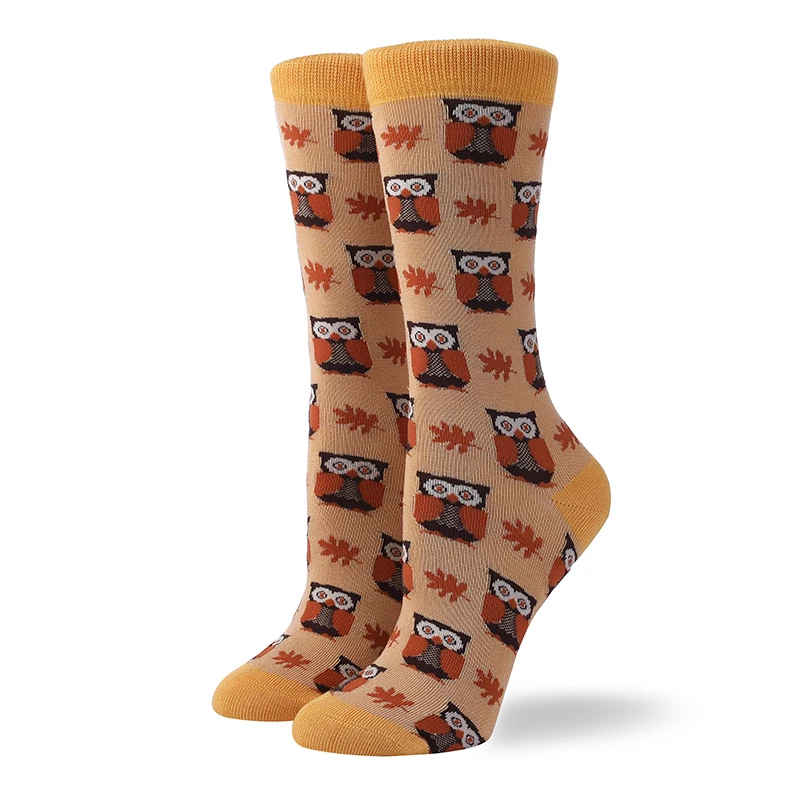 Новые креативные Хлопковые женские носки с мультяшными животными модные теплые женские спортивные носки с принтом Happy Harajuku Sox