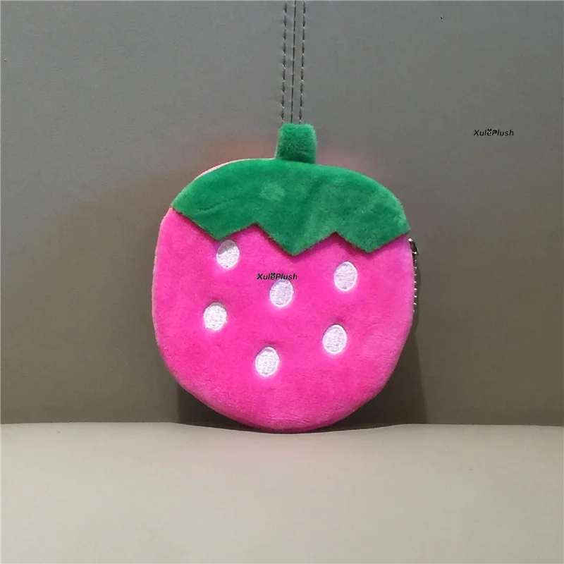 Plush Coin Purse Multi-shapes Fruit Strawberry Plush Coin Purse Coin Bag Soft Purse Wallet For Gift Toy Plush