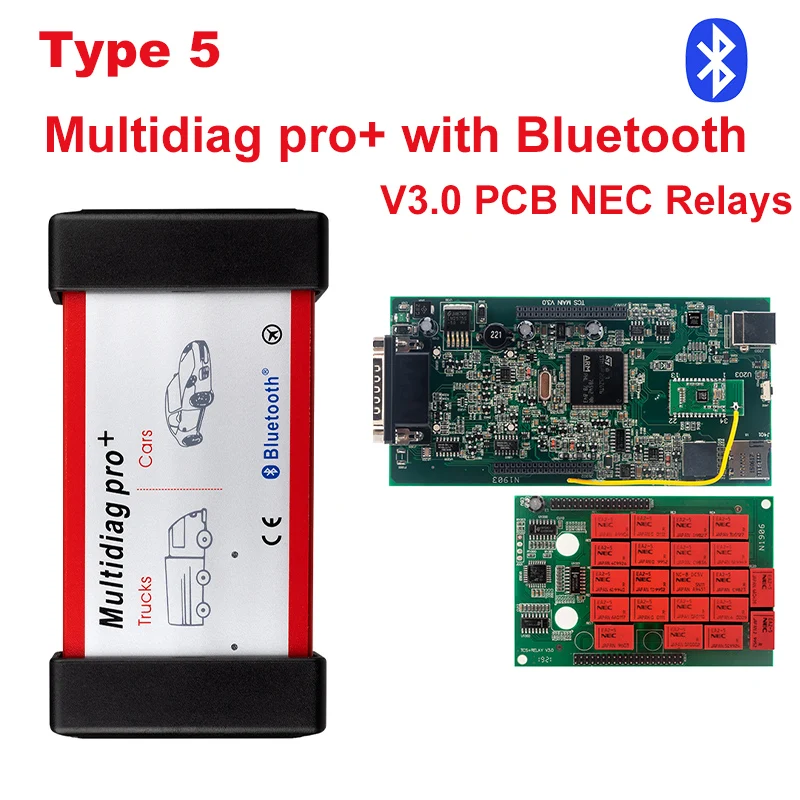 CDP TCS CDP Pro OBD2 Bluetooth R3 keygen,00 keygen для автомобилей/грузовиков OBD2 диагностический инструмент obd2 считыватель кодеров как MVD - Цвет: type5 Multidiag BT