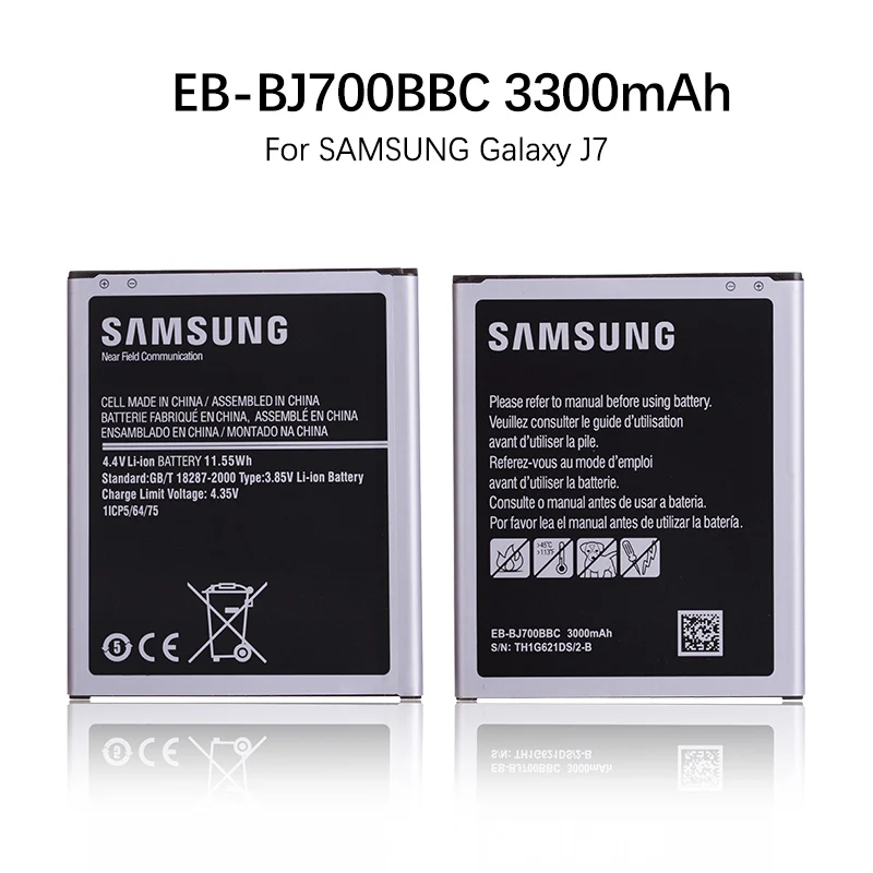 Батарея для SAMSUNG Galaxy J7 Батарея J700 J700F J700M J700H J700T J700P On7 G6000 3300 мА/ч, EB-BJ700BBC полный Ёмкость