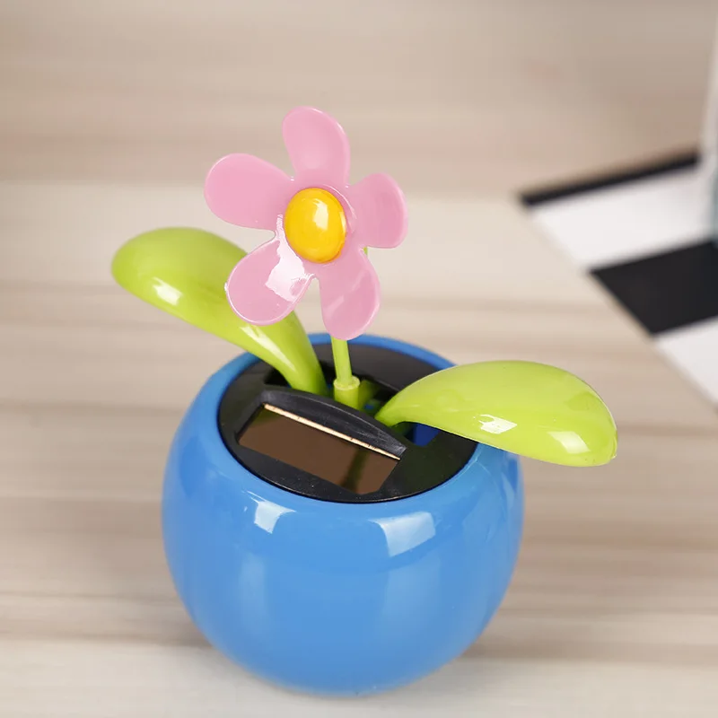 Car Ornament Automatic Swing Sun Flower Solar Energy Sun Flower Vehicle