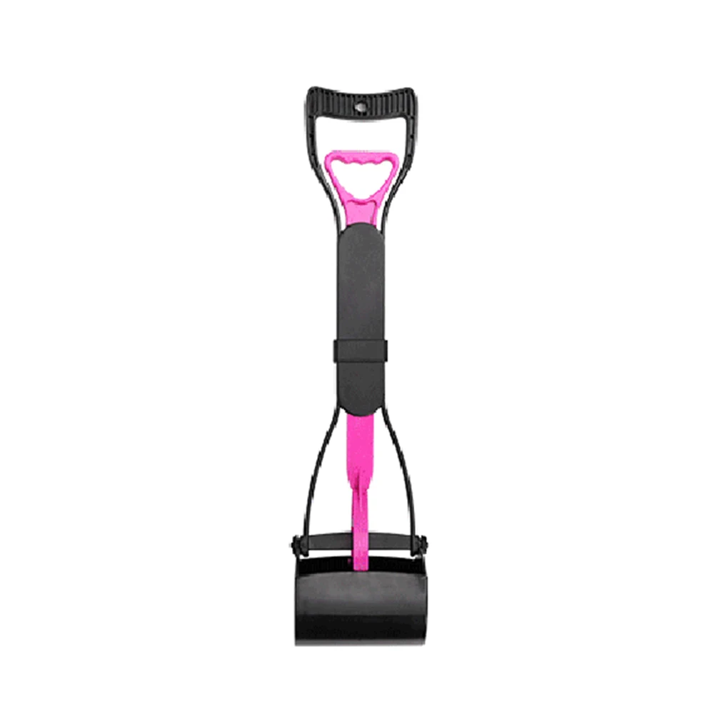 Pet Pooper Scooper с длинной ручкой, Pet Pooper Scooper, собака, кошка, мусорный захват, совок для уборки собачьих экскрементов - Цвет: Розовый