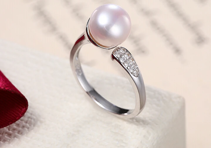 501 Xinyu 8-9 мм Полное кольцо из блестящего пресноводного жемчуга