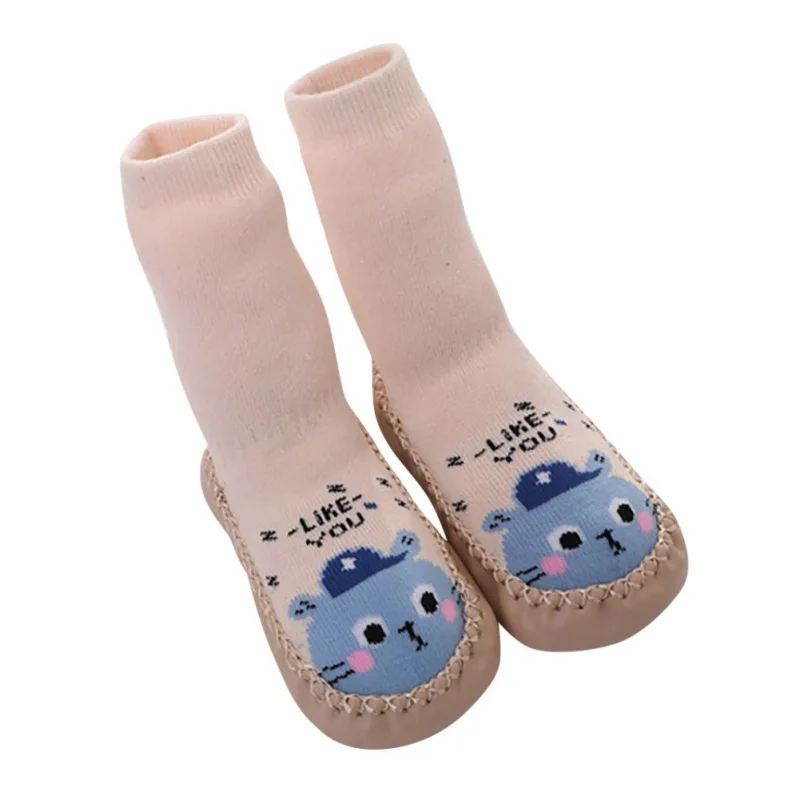 Повседневные модные детские милые Носки с рисунком из мультфильма для новорожденных; детские Нескользящие хлопковые носки-Тапочки - Цвет: MV0135QK (2)