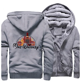 

Thick Hoodies Sweatshirt Men Malt Whiskey Print Raglan Coat Funny Alcohol Streetwear Hip Hop Mens Zip Jacket 2019 Winter Hoodie